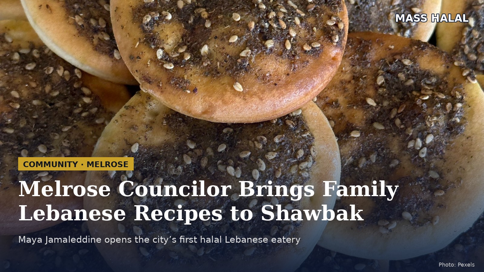 Za'atar manakish. Photo: Pexels