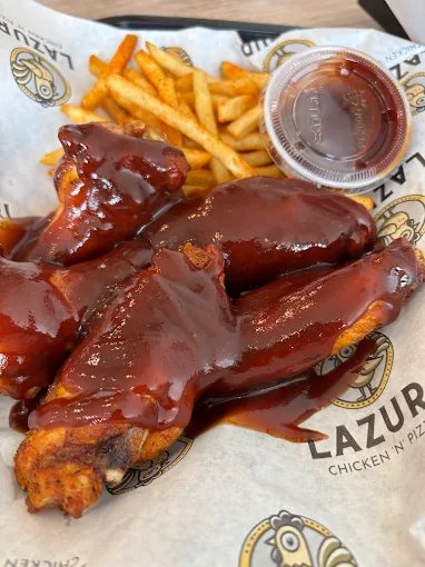 Food at Lazuri Chicken 'N' Pizza in Boston (Allston)