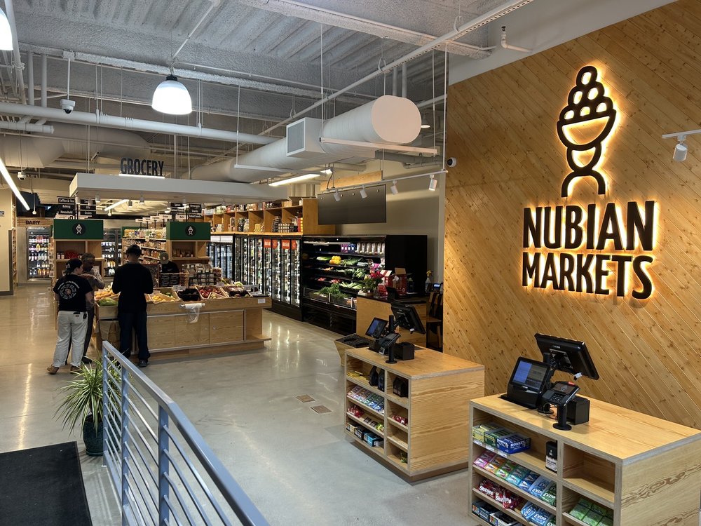 Storefront or interior of Nubian Markets